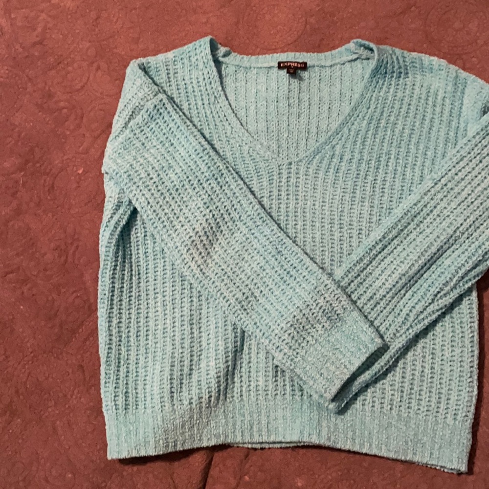 Beautiful blue Express sweater